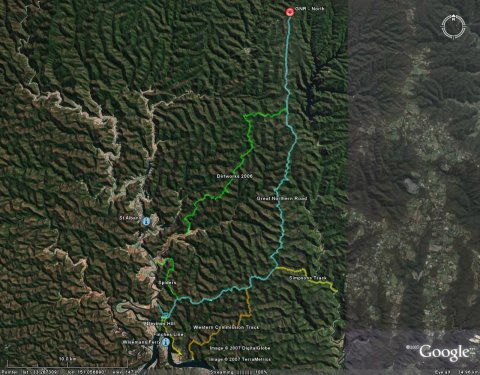 Great Northern Road in Google Earth Great Northern Road in Google Earth